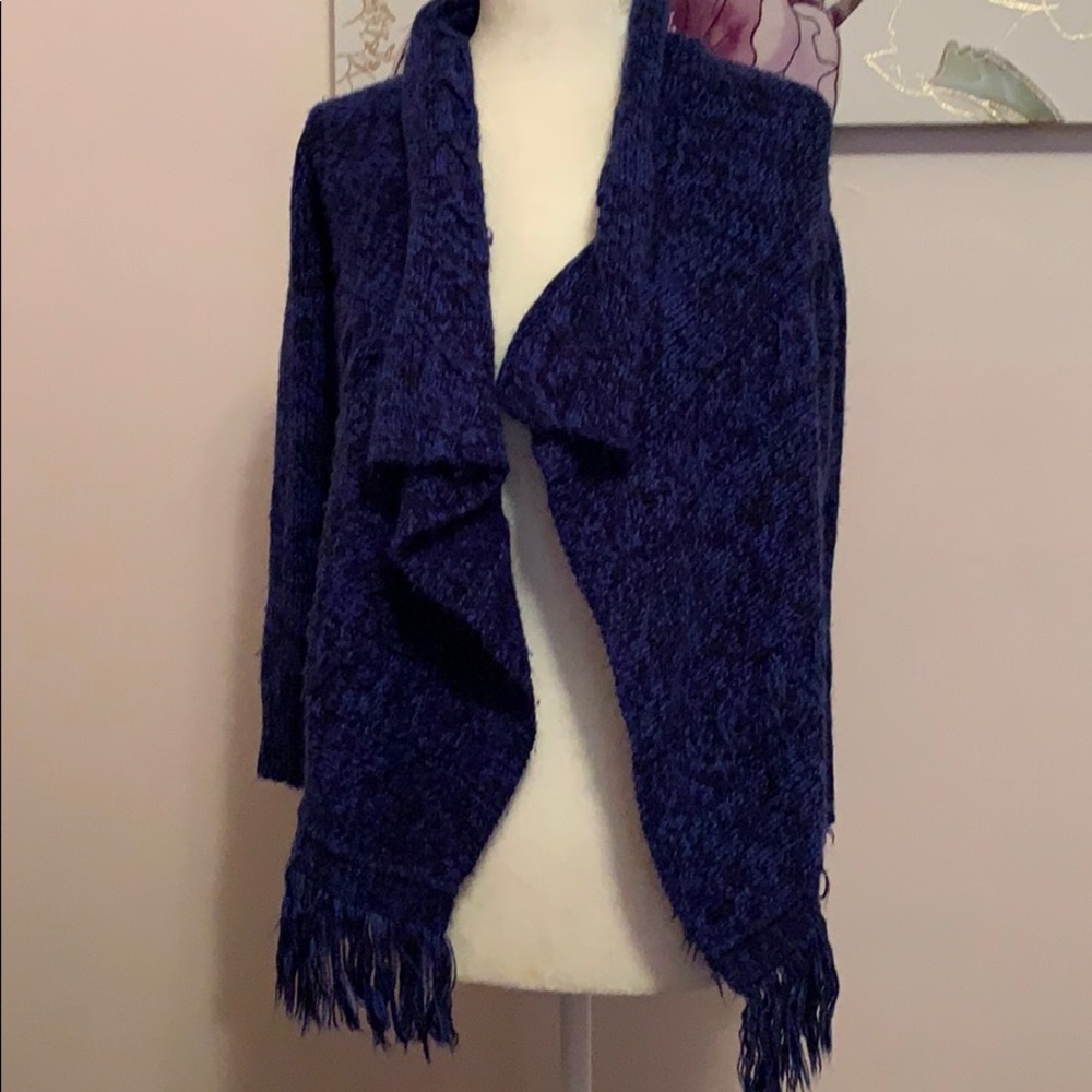Blue and Black girl cardigan